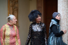 Lembachhaus Walking Ritual: 3 beautifully costumed participants