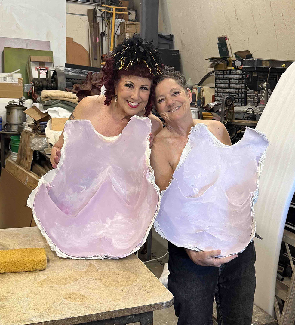 Annie and Beth with castings